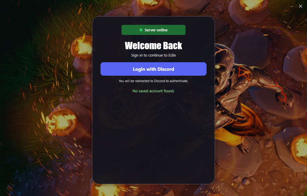 ECLIX Launcher Login